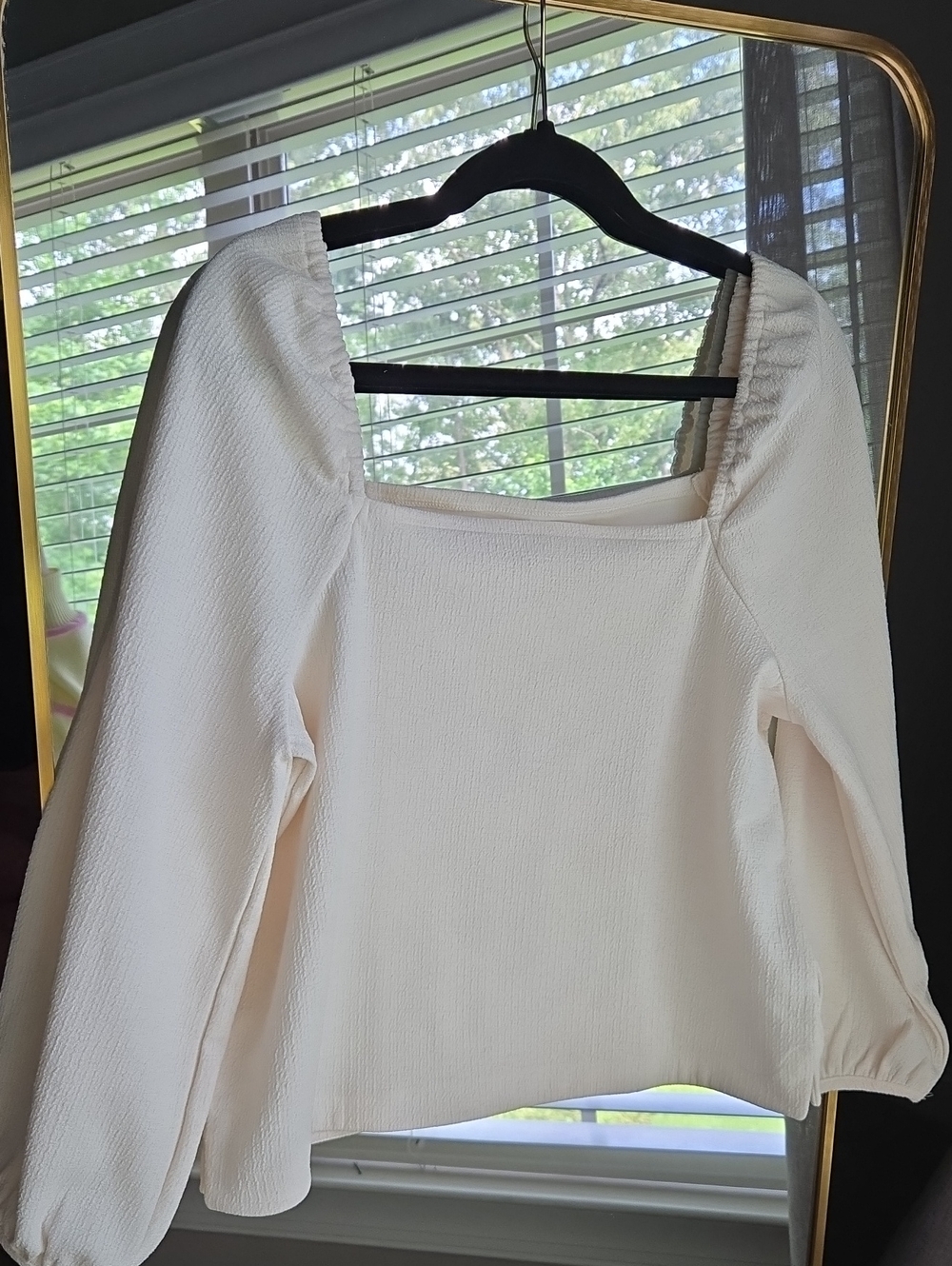 NWT Madewell Crepe Square Neck Top - L